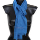 Elegant Wool Scarf with Signature Embroidery