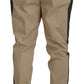 Brown Black Cotton Chino Men Pants