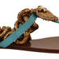 Blue Leather Devotion Flats Sandals