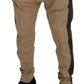 Brown Black Cotton Chino Men Pants