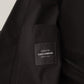 Elegant Black Cotton-Wool Blend Blazer Jacket