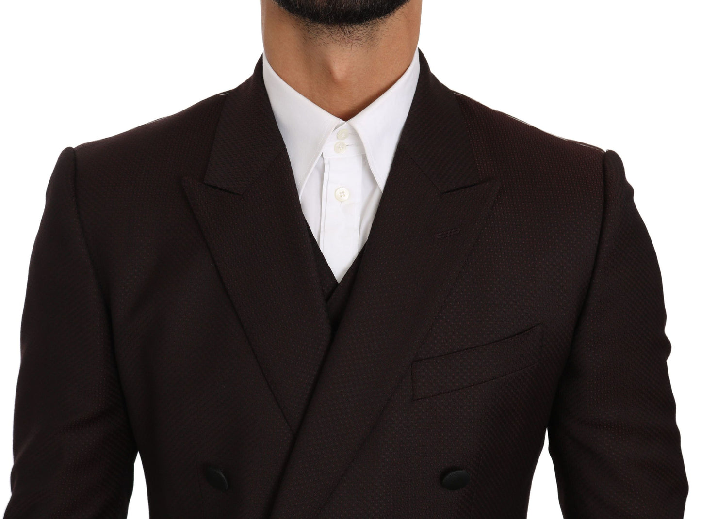 Bordeaux Baroque Slim Fit Three-Piece Suit