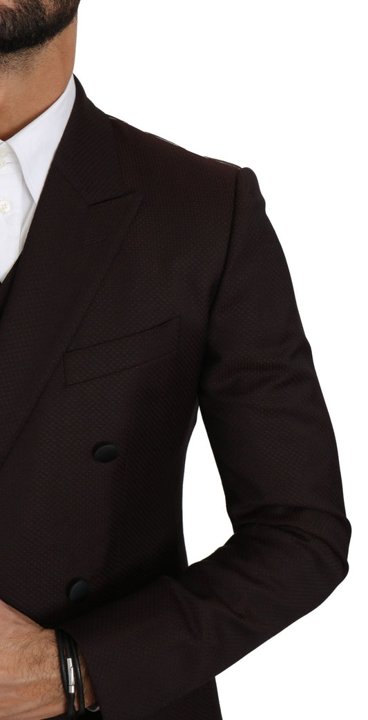 Bordeaux Baroque Slim Fit Three-Piece Suit