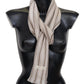 Elegant Striped Wool Scarf with Fringes