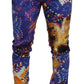Multicolor Cotton Luminary Print Denim Jeans