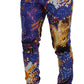 Multicolor Cotton Luminary Print Denim Jeans
