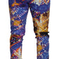 Multicolor Cotton Luminary Print Denim Jeans