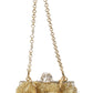 Gold Crystal-Studded Evening Bag