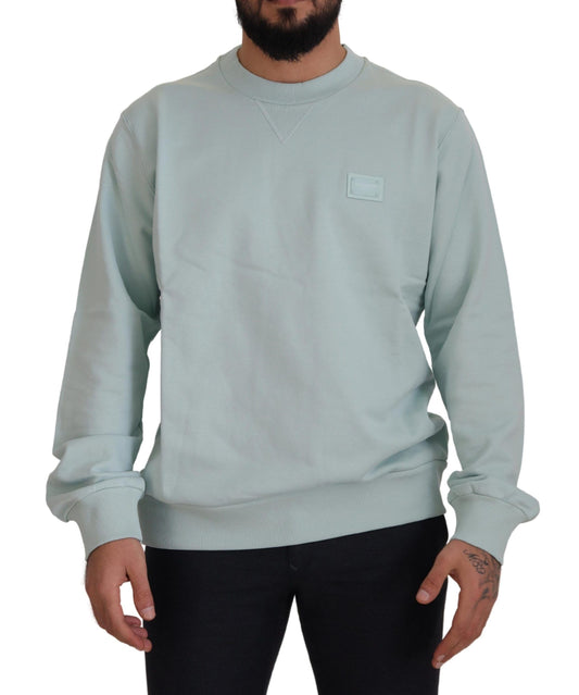 Mint Green Cotton Pullover Sweater