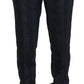 Gray Pure Wool Men Checkered Pants