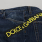 Sleek Italian Denim Pants for Sophisticated Style