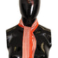 Elegant Striped Silk Scarf in Marbella Print