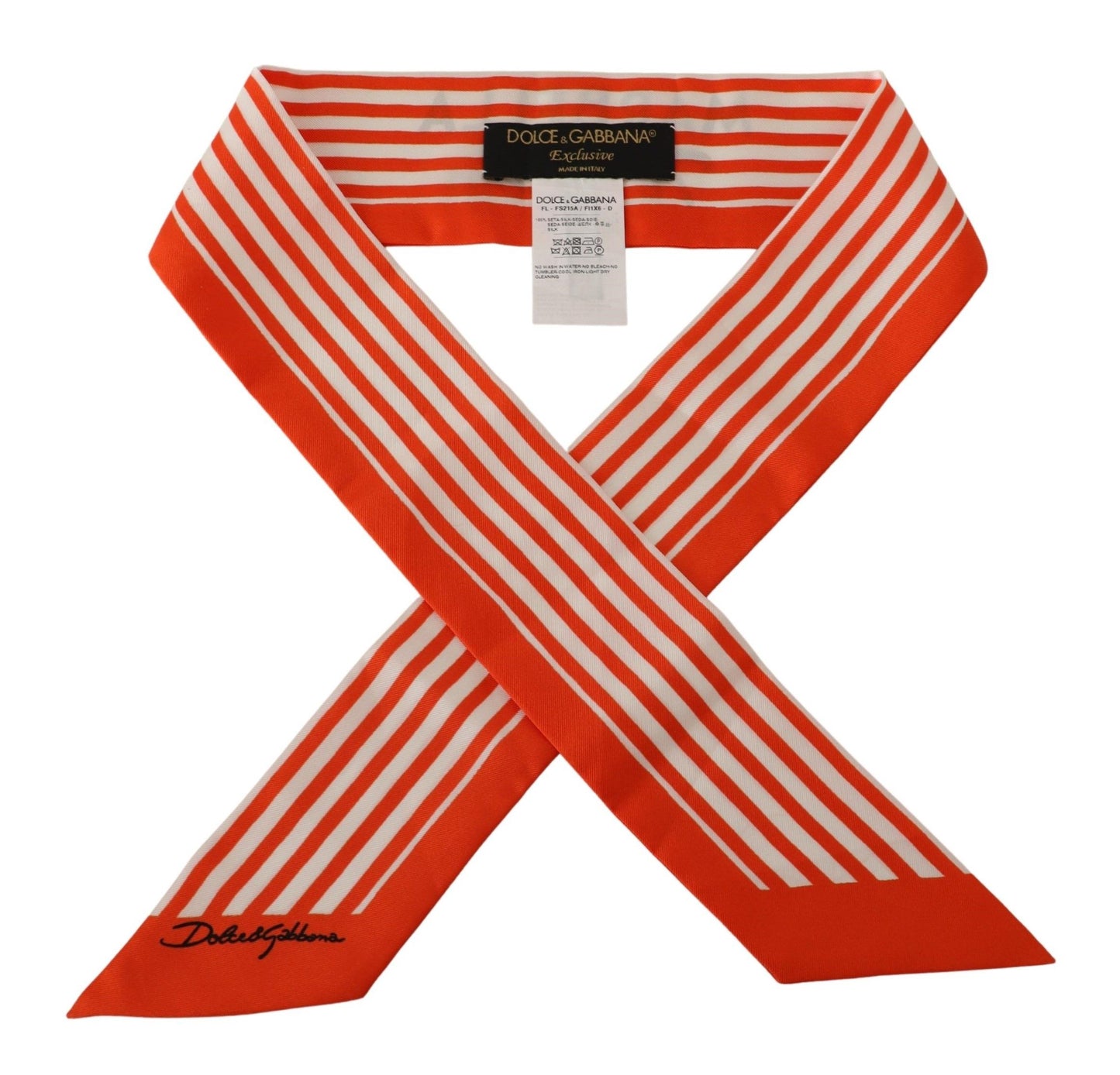 Elegant Striped Silk Scarf in Marbella Print