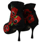 Elegant Floral Heel Booties