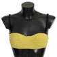 Chic Yellow Cotton Bra by Renowned Designer