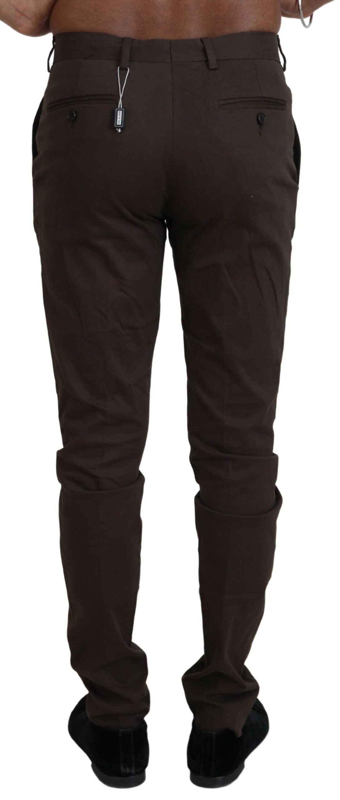 Elegant Brown Italian Designer Pants