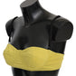 Chic Yellow Cotton Bra by Renowned Designer