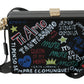 Hand-Painted Wooden Box Shoulder Bag