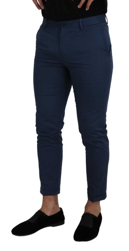 Elegant Blue Designer Trousers