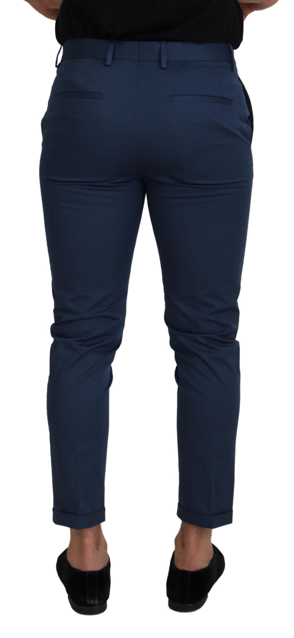 Elegant Blue Designer Trousers