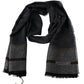 Elegant Paisley Wool Scarf in Black