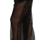 Black See Through Jogger Polyester Pants