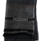 Elegant Paisley Wool Scarf in Black