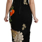 Sicilian Charm Sleeveless Bodycon Midi Dress