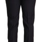 Elegant Black Three-Piece Wool Blend Suit
