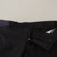 Elegant Black Three-Piece Wool Blend Suit