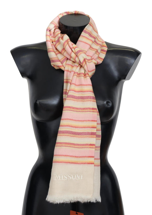 Elegant Multicolor Cashmere Scarf