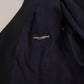 Elegant Black Three-Piece Wool Blend Suit