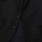 Elegant Black Three-Piece Wool Blend Suit