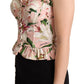 Romantic Lily Print Bustier Top in Pink