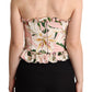 Romantic Lily Print Bustier Top in Pink