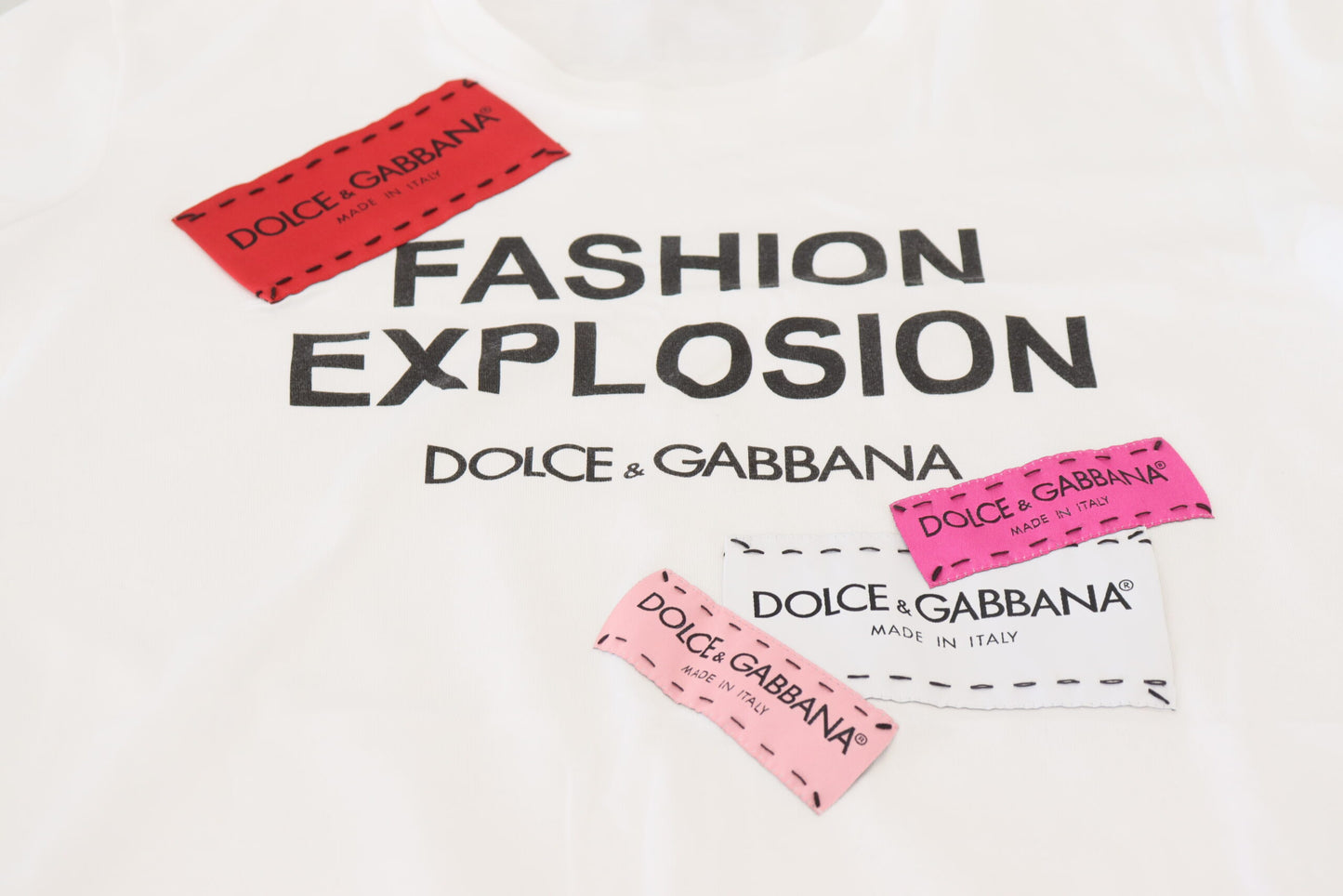 White Cotton Top Fashion Explosion T-shirt