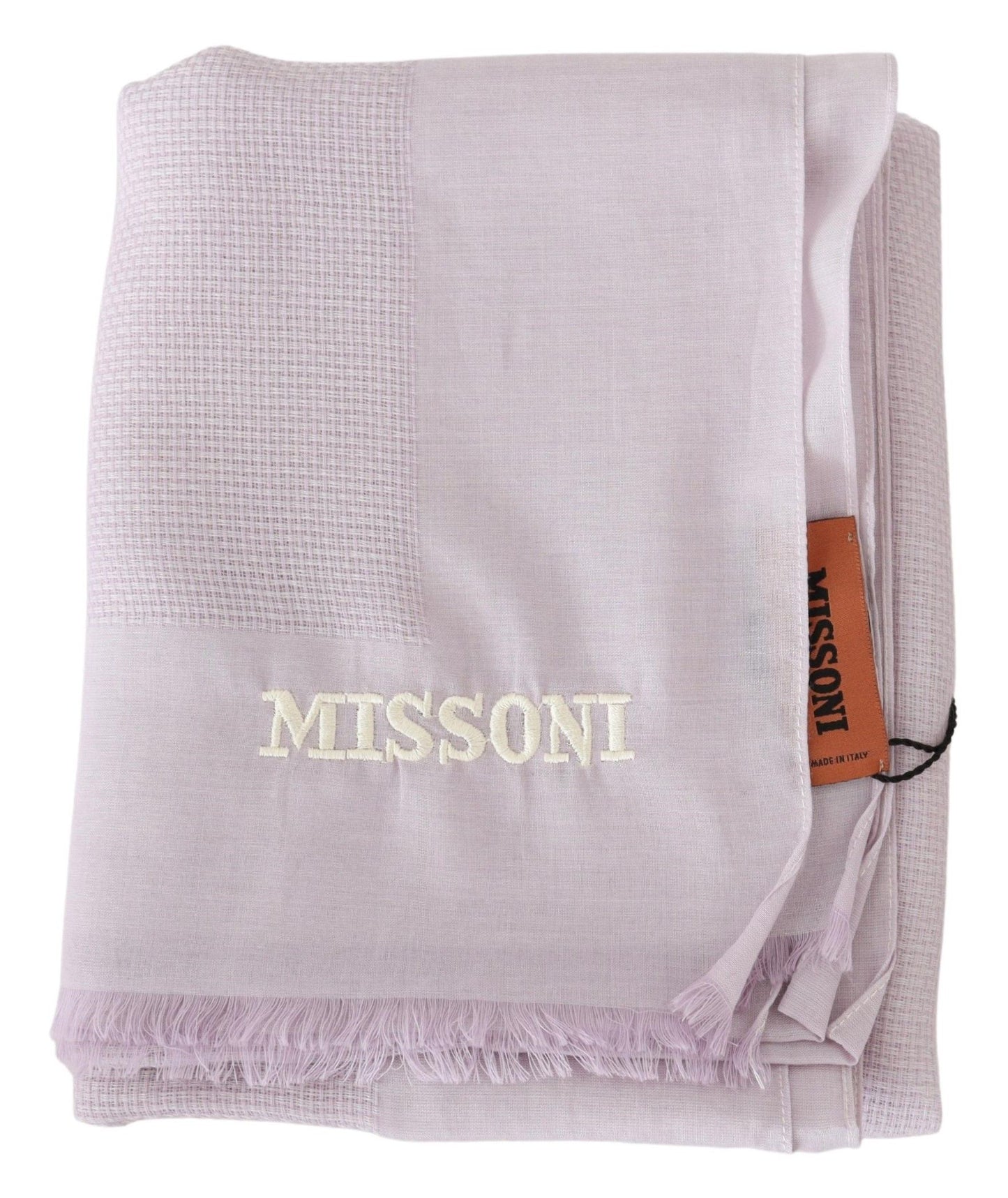 Lavender Cashmere Scarf with Signature Lines