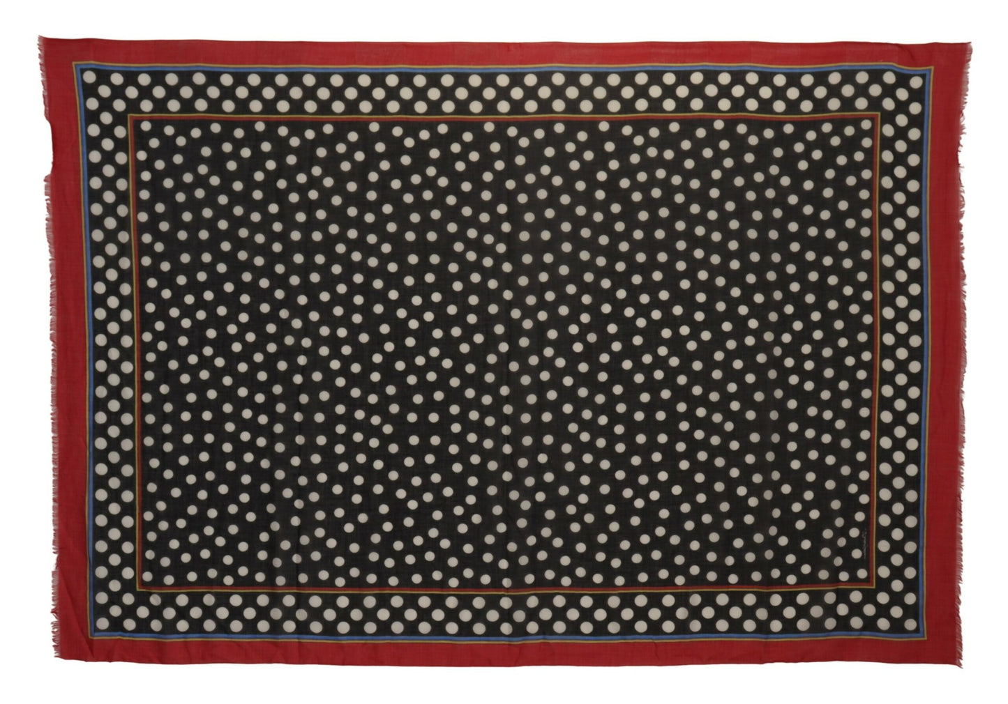 Elegant Silk-Cashmere Polka Dot Scarf