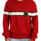 Luxurious Heraldic Motif Wool Sweater