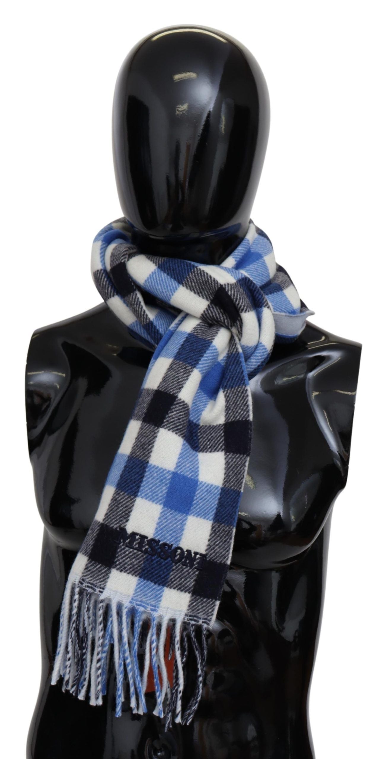 Elegant Cashmere Checkered Unisex Scarf