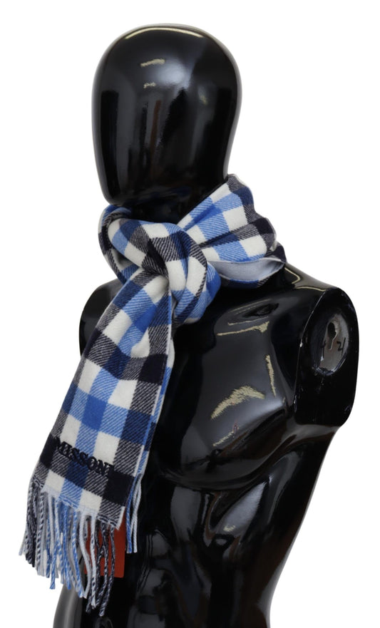 Elegant Cashmere Checkered Unisex Scarf