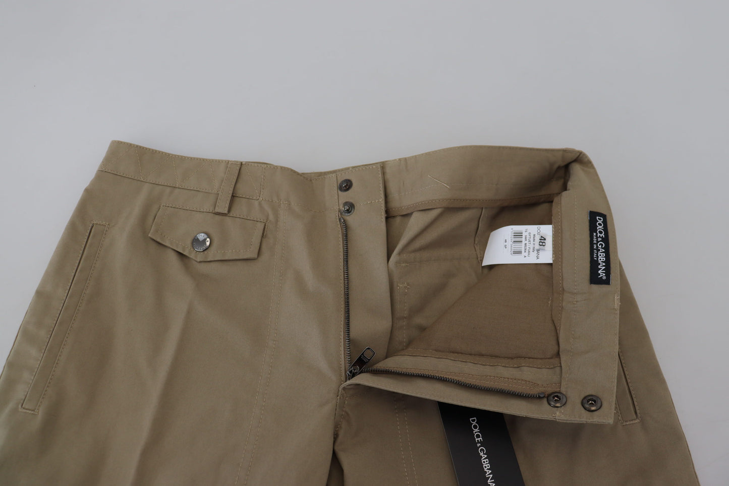 Elegant Brown Cotton Trousers