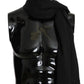 Elegant Dark Gray Virgin Wool Men's Scarf