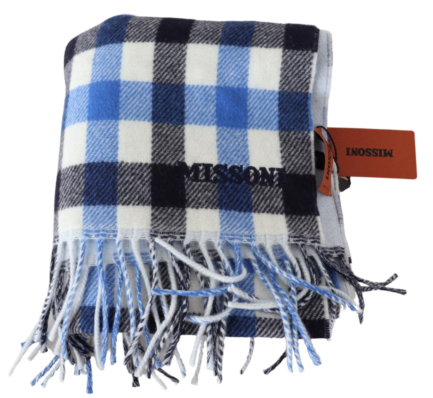 Elegant Cashmere Checkered Unisex Scarf