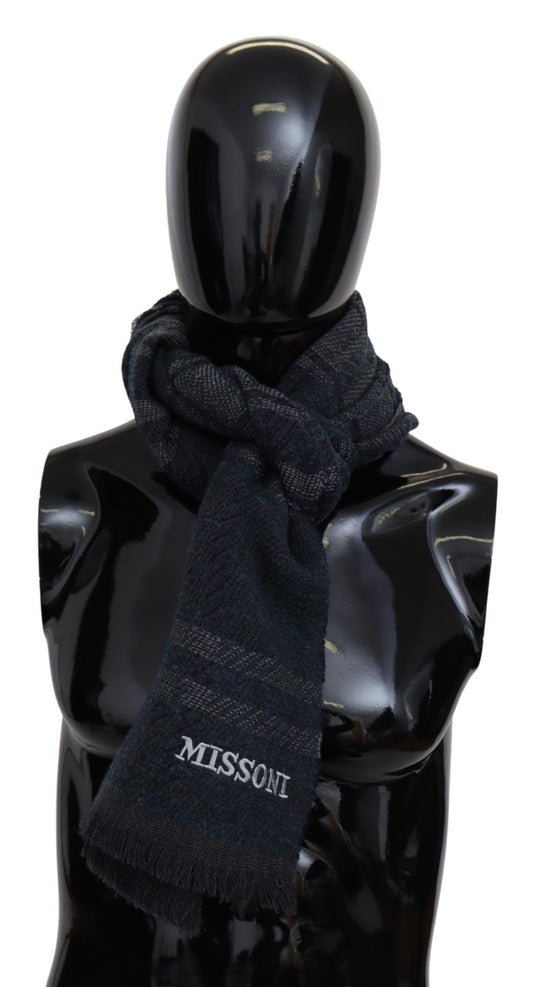 Chic Wool-Silk Striped Unisex Scarf