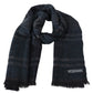 Chic Wool-Silk Striped Unisex Scarf