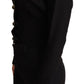 Black Button Embellished Cardigan Sweater