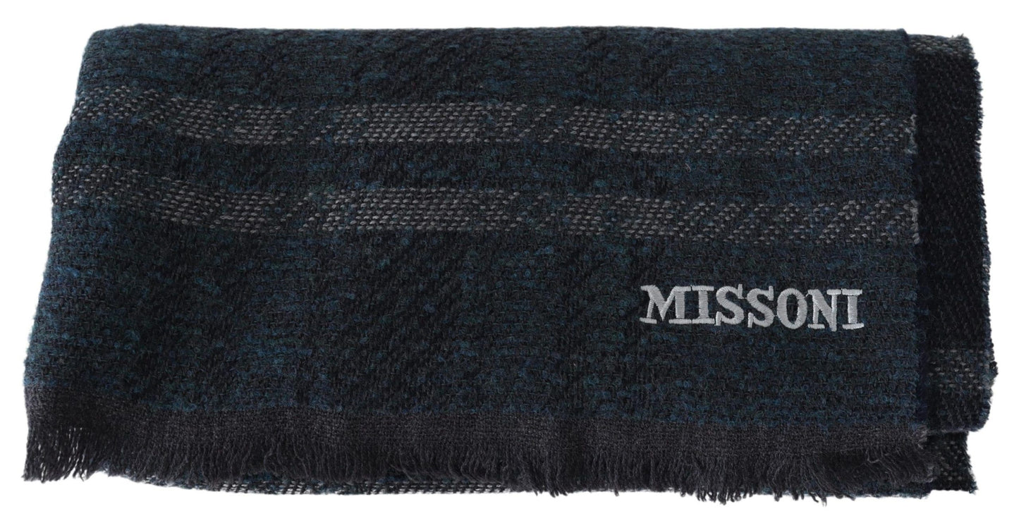 Chic Wool-Silk Striped Unisex Scarf