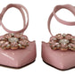 Champagne Pink Crystal Slingback Flats