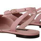 Champagne Pink Crystal Slingback Flats